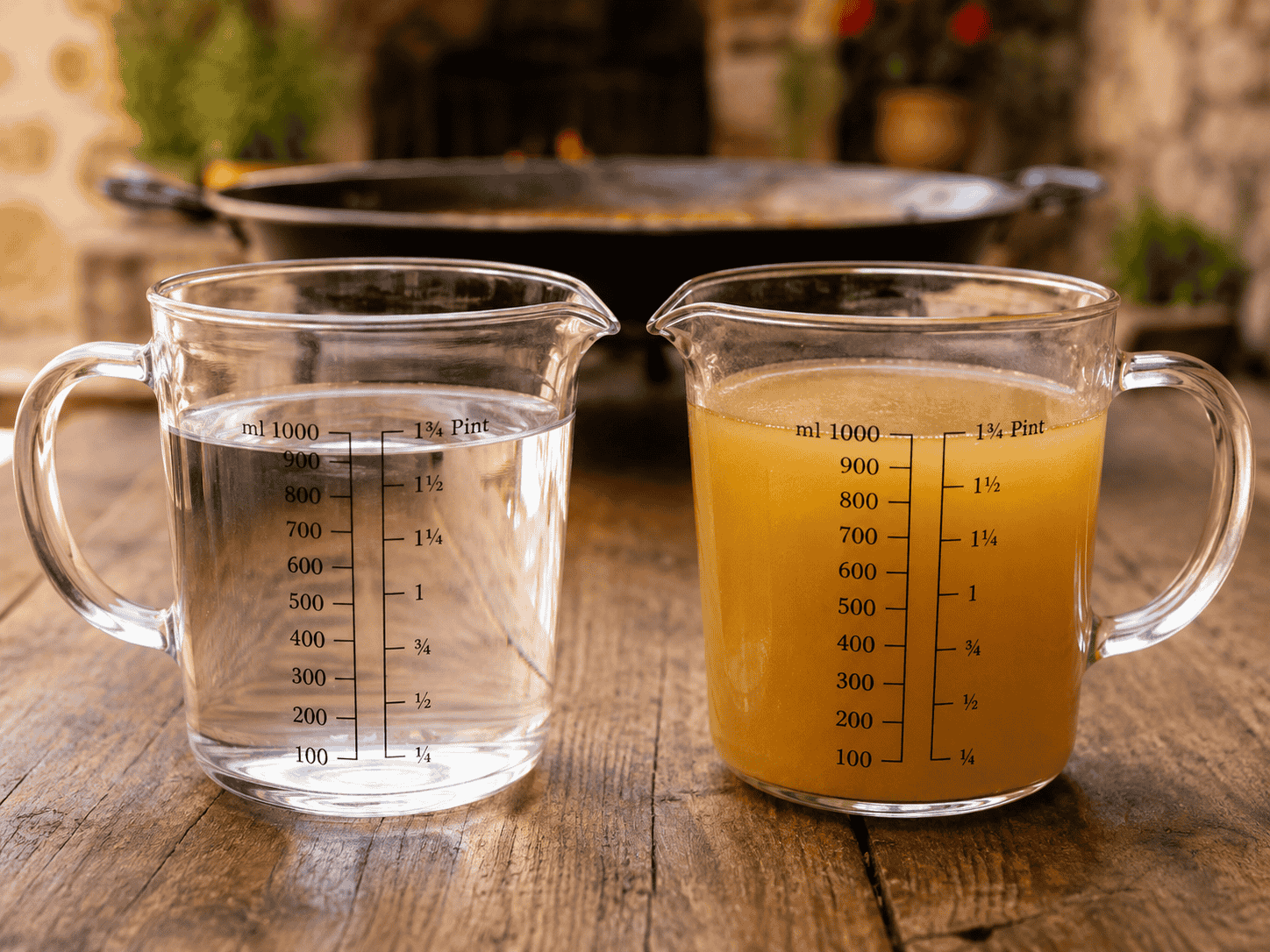 agua y caldo 